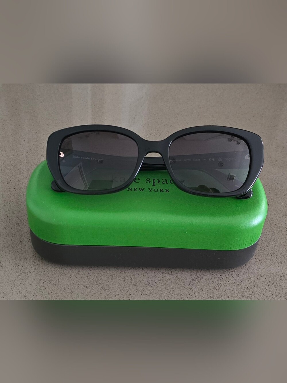 kate spade Black Women's Sunglasses - Classic Oval Frame